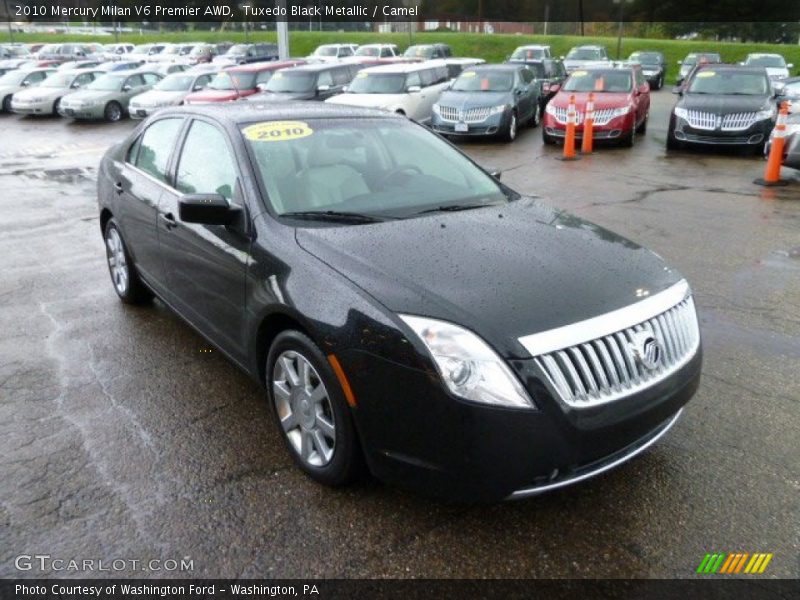 Tuxedo Black Metallic / Camel 2010 Mercury Milan V6 Premier AWD