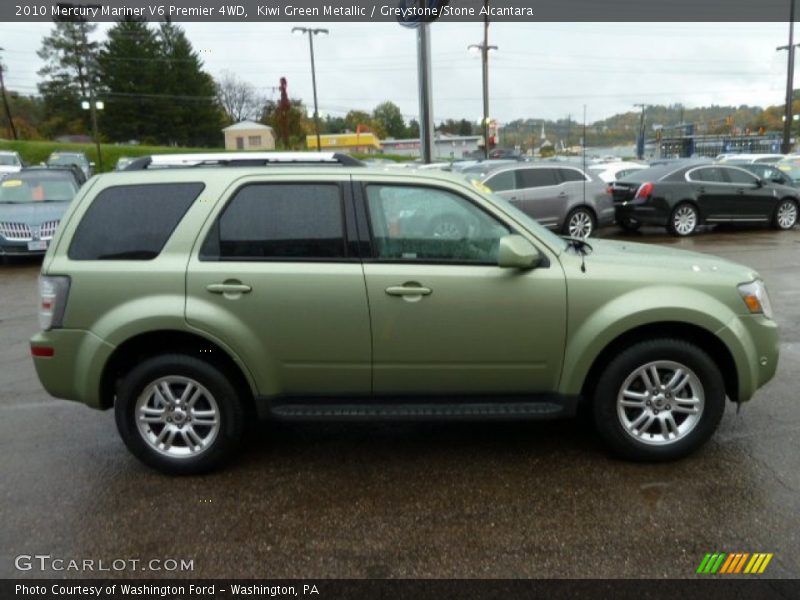 Kiwi Green Metallic / Greystone/Stone Alcantara 2010 Mercury Mariner V6 Premier 4WD