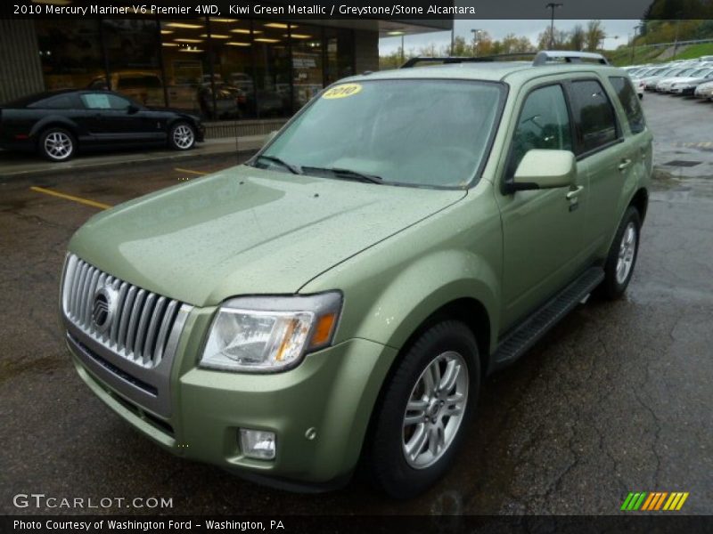 Kiwi Green Metallic / Greystone/Stone Alcantara 2010 Mercury Mariner V6 Premier 4WD