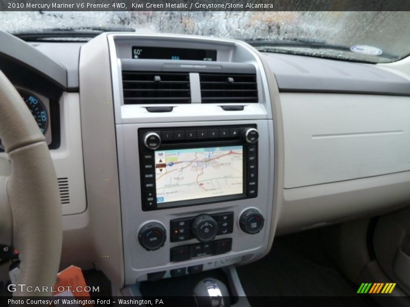Kiwi Green Metallic / Greystone/Stone Alcantara 2010 Mercury Mariner V6 Premier 4WD