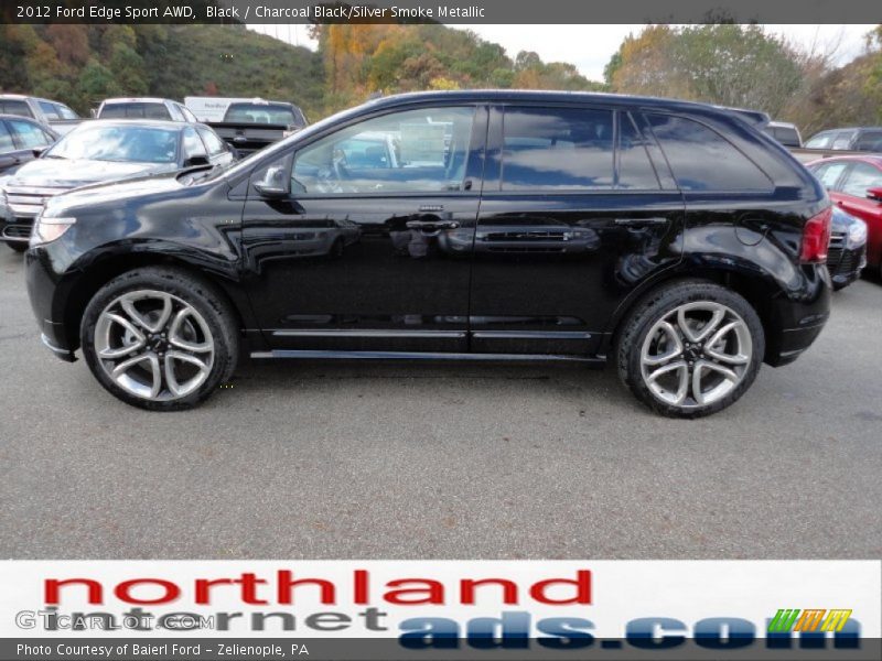 Black / Charcoal Black/Silver Smoke Metallic 2012 Ford Edge Sport AWD
