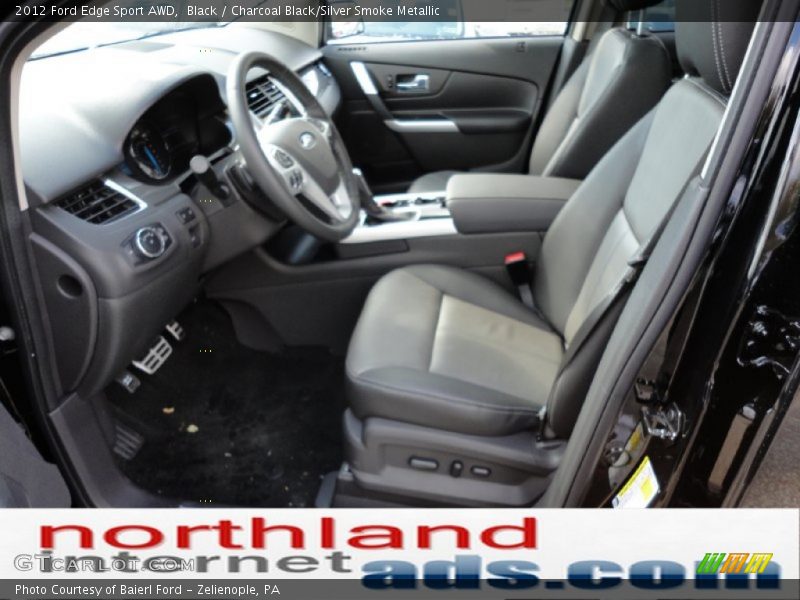 Black / Charcoal Black/Silver Smoke Metallic 2012 Ford Edge Sport AWD