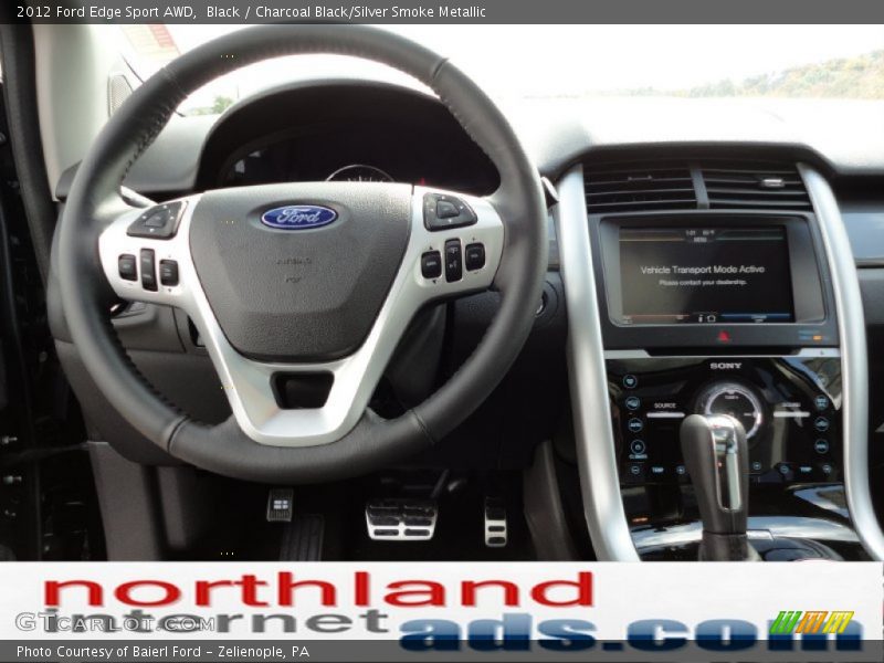 Black / Charcoal Black/Silver Smoke Metallic 2012 Ford Edge Sport AWD