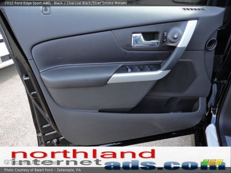 Black / Charcoal Black/Silver Smoke Metallic 2012 Ford Edge Sport AWD
