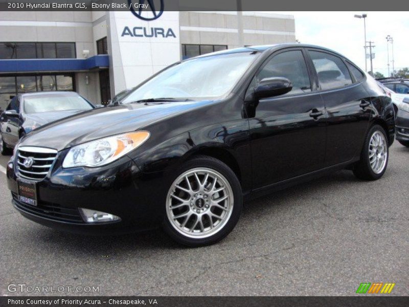 Ebony Black / Gray 2010 Hyundai Elantra GLS