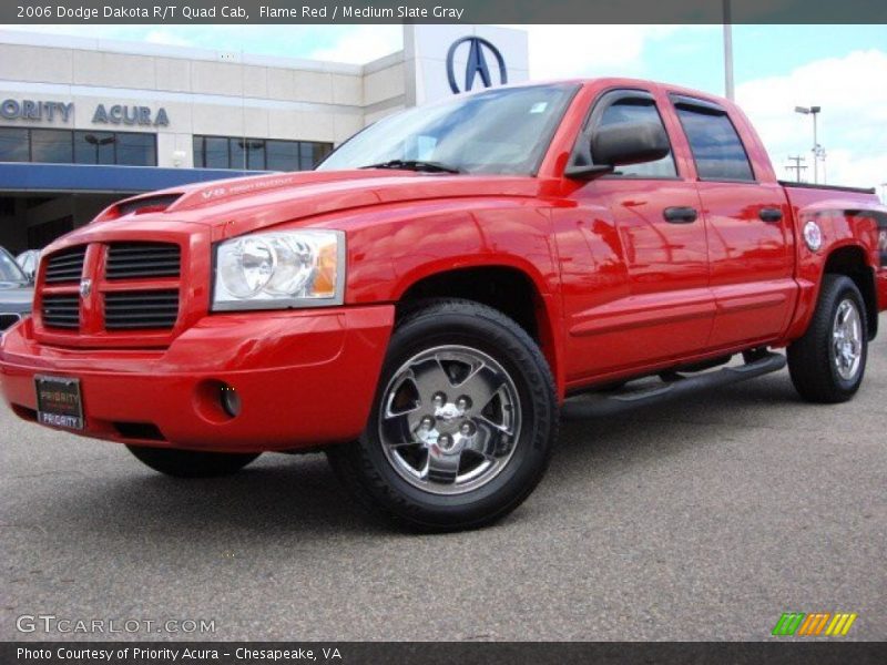 Flame Red / Medium Slate Gray 2006 Dodge Dakota R/T Quad Cab