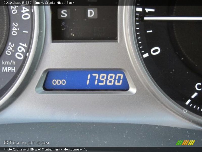 Smoky Granite Mica / Black 2010 Lexus IS 250