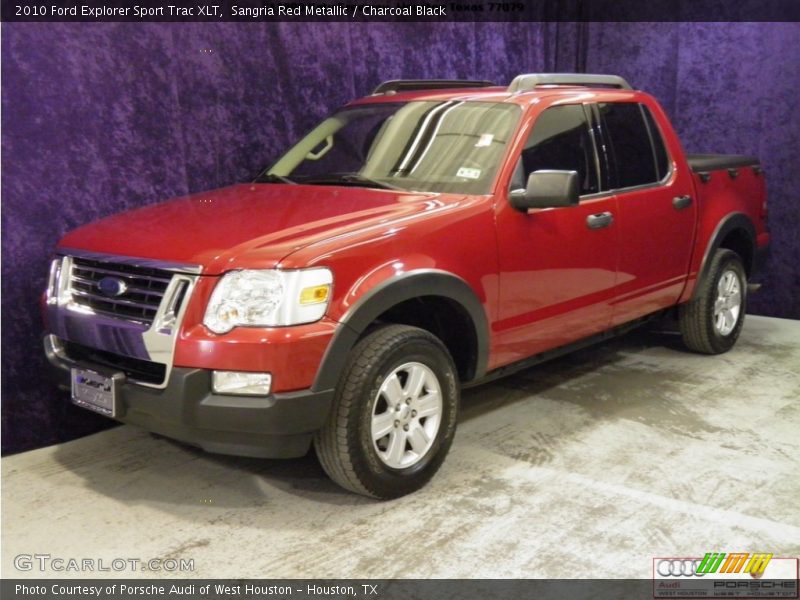 Sangria Red Metallic / Charcoal Black 2010 Ford Explorer Sport Trac XLT