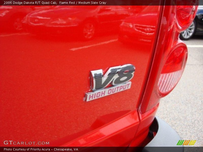 Flame Red / Medium Slate Gray 2006 Dodge Dakota R/T Quad Cab