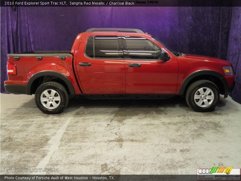 Sangria Red Metallic / Charcoal Black 2010 Ford Explorer Sport Trac XLT