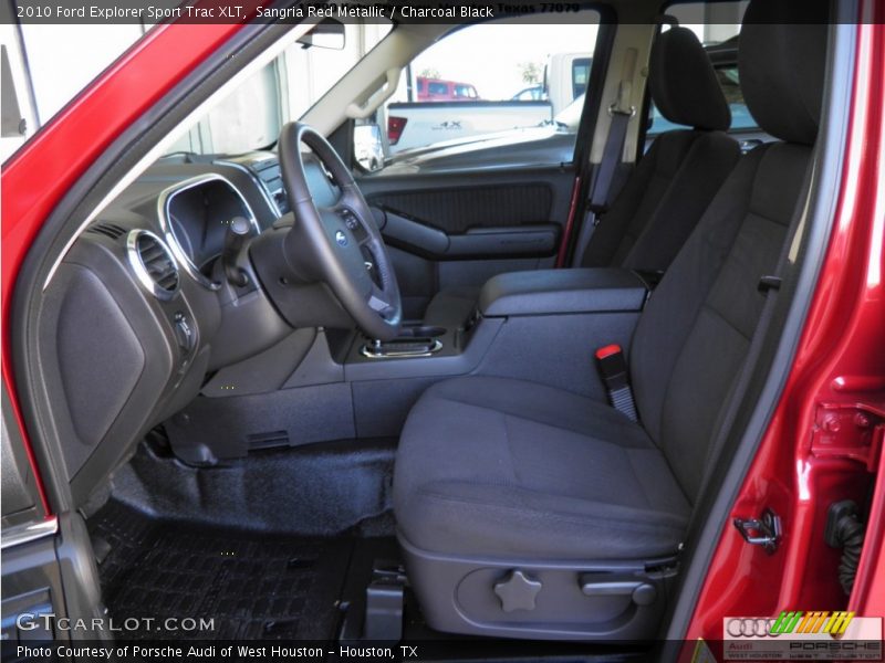 Sangria Red Metallic / Charcoal Black 2010 Ford Explorer Sport Trac XLT
