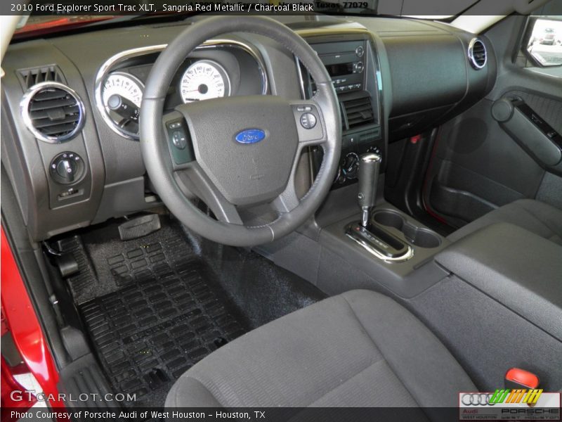 Sangria Red Metallic / Charcoal Black 2010 Ford Explorer Sport Trac XLT