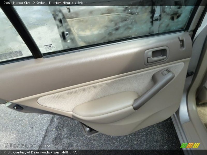 Titanium Metallic / Beige 2001 Honda Civic LX Sedan