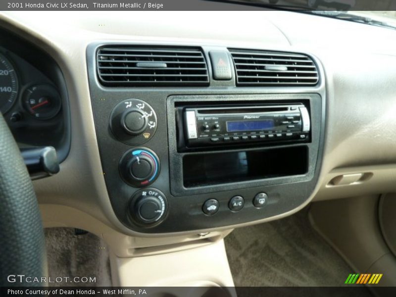 Titanium Metallic / Beige 2001 Honda Civic LX Sedan