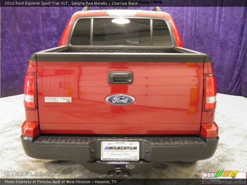 Sangria Red Metallic / Charcoal Black 2010 Ford Explorer Sport Trac XLT