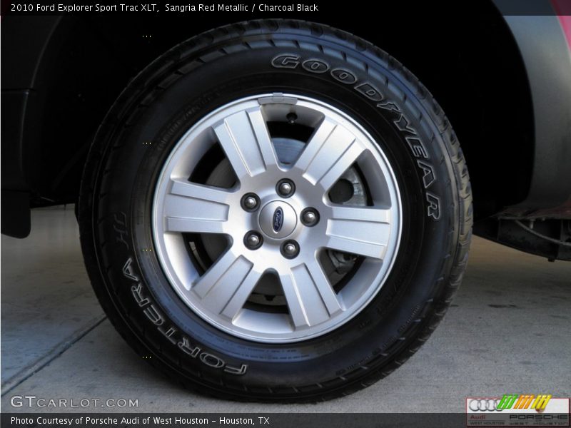 Sangria Red Metallic / Charcoal Black 2010 Ford Explorer Sport Trac XLT