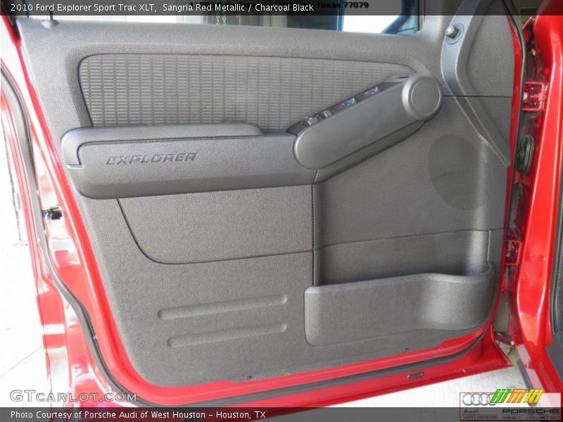 Sangria Red Metallic / Charcoal Black 2010 Ford Explorer Sport Trac XLT