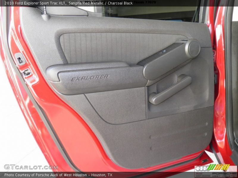 Sangria Red Metallic / Charcoal Black 2010 Ford Explorer Sport Trac XLT