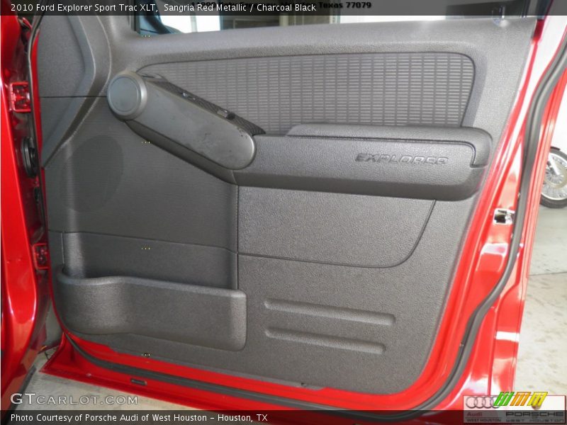 Sangria Red Metallic / Charcoal Black 2010 Ford Explorer Sport Trac XLT