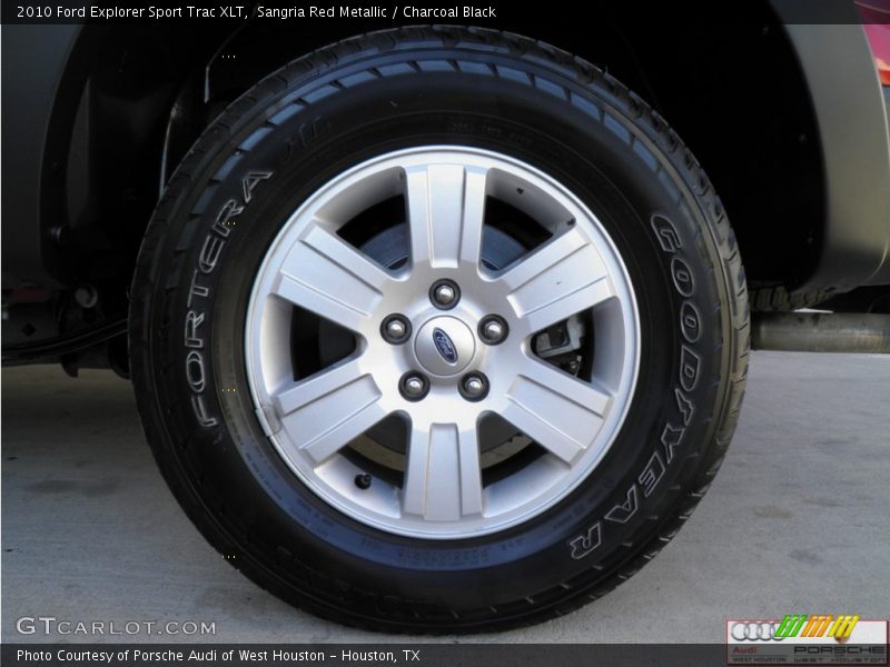 Sangria Red Metallic / Charcoal Black 2010 Ford Explorer Sport Trac XLT
