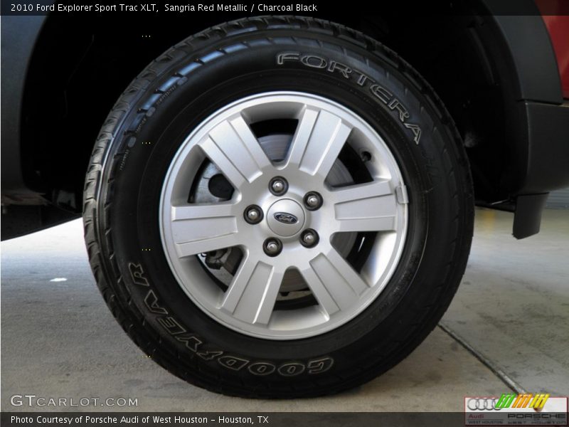 Sangria Red Metallic / Charcoal Black 2010 Ford Explorer Sport Trac XLT