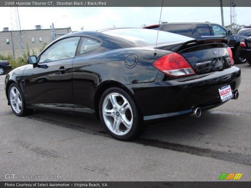 Obsidian Black / Black/Red 2006 Hyundai Tiburon GT