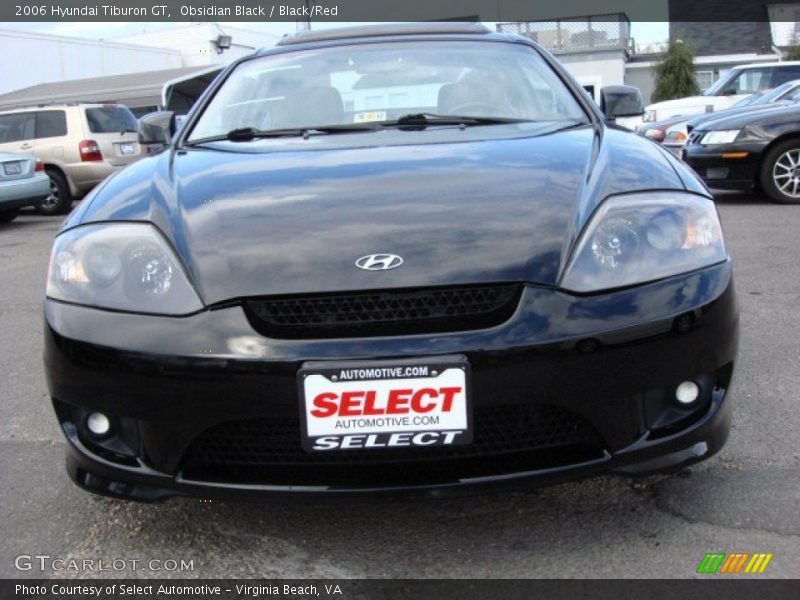 Obsidian Black / Black/Red 2006 Hyundai Tiburon GT