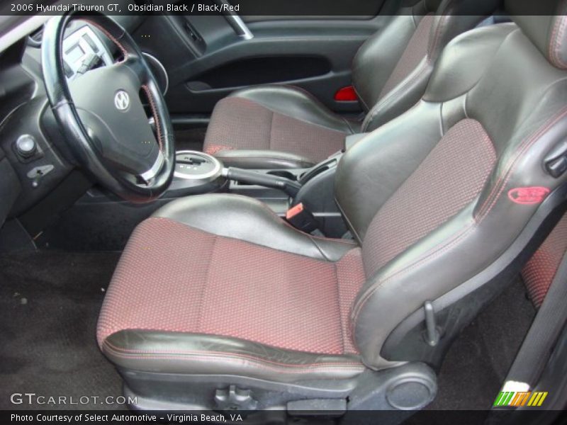 Obsidian Black / Black/Red 2006 Hyundai Tiburon GT