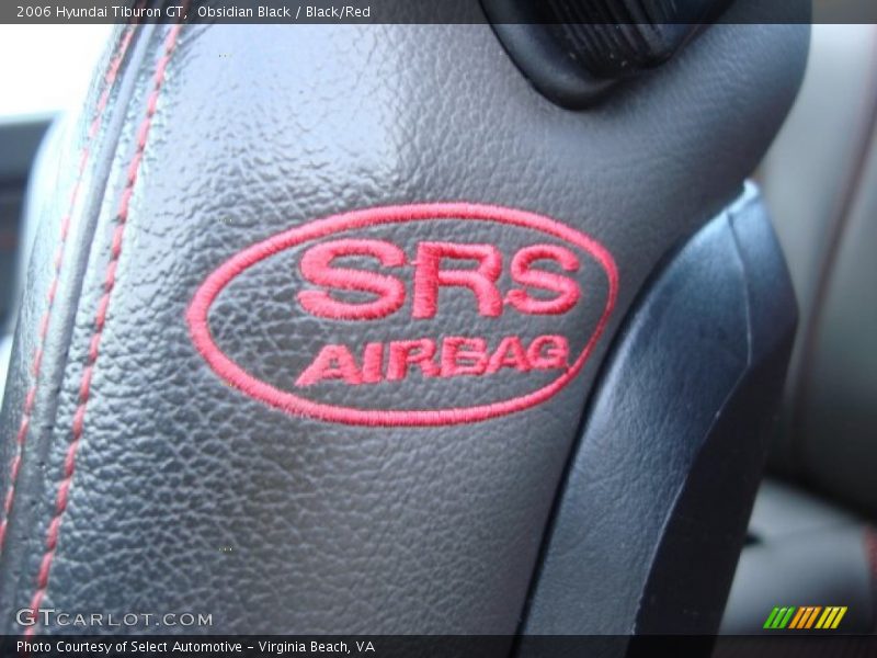 Obsidian Black / Black/Red 2006 Hyundai Tiburon GT