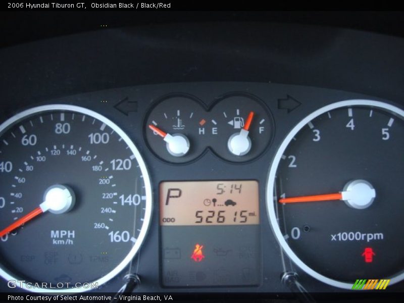 Obsidian Black / Black/Red 2006 Hyundai Tiburon GT