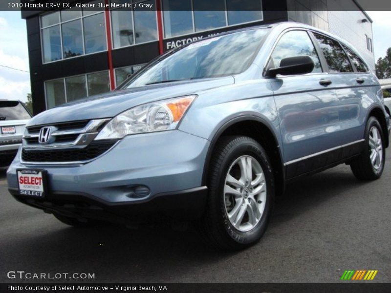 Glacier Blue Metallic / Gray 2010 Honda CR-V EX