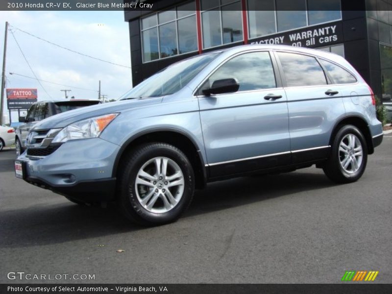 Glacier Blue Metallic / Gray 2010 Honda CR-V EX