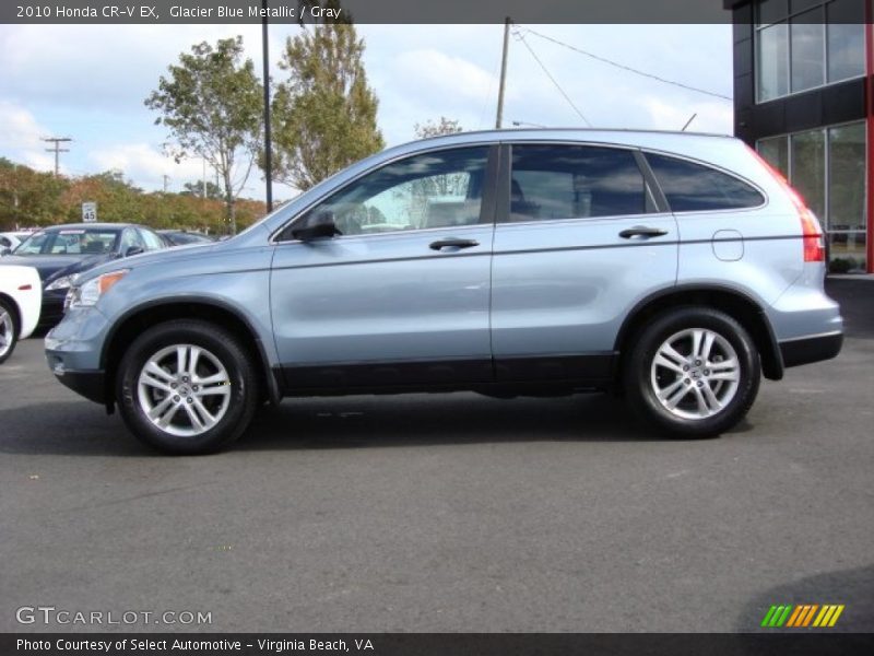 Glacier Blue Metallic / Gray 2010 Honda CR-V EX