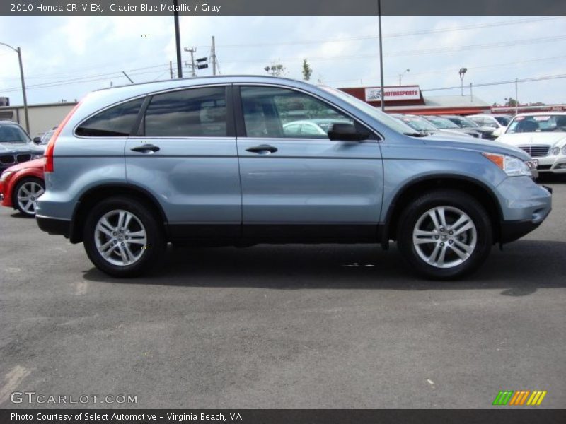 Glacier Blue Metallic / Gray 2010 Honda CR-V EX