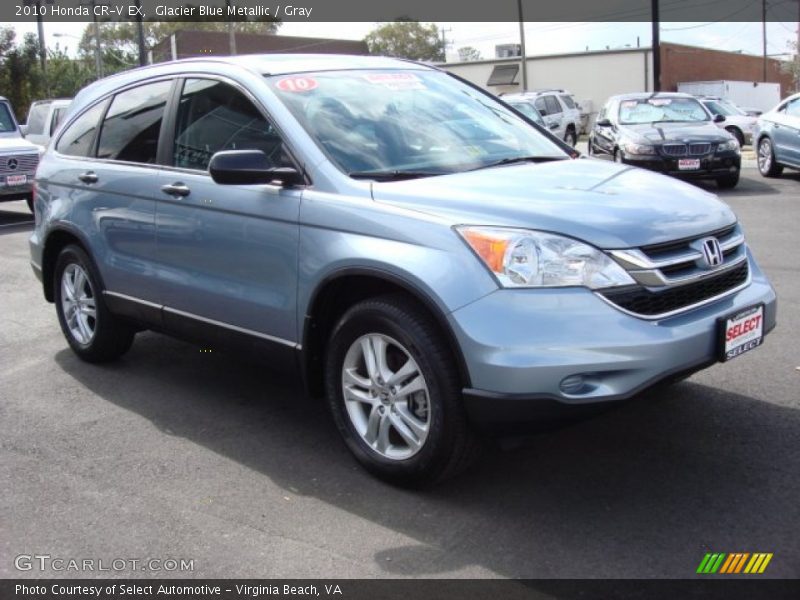 Glacier Blue Metallic / Gray 2010 Honda CR-V EX