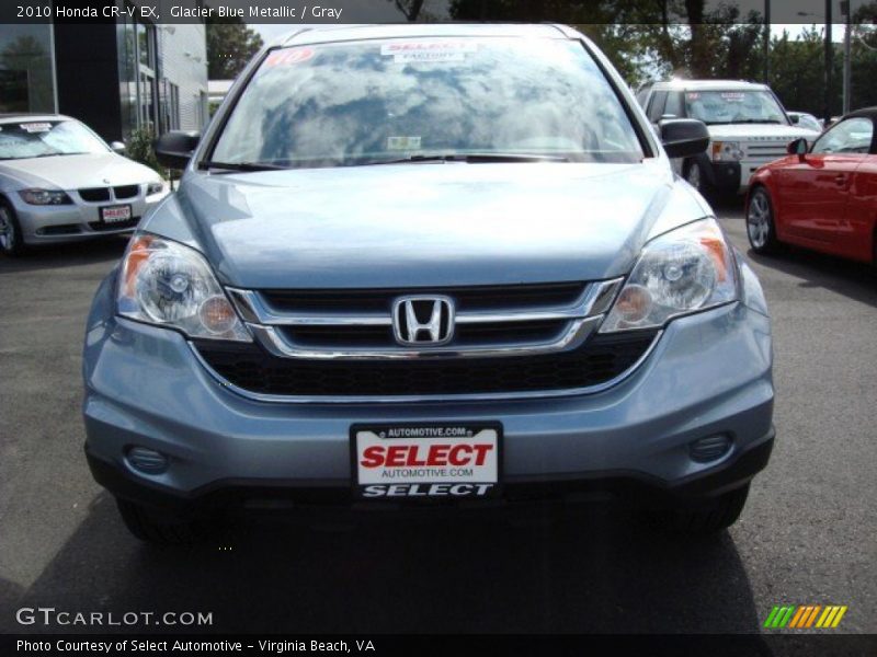 Glacier Blue Metallic / Gray 2010 Honda CR-V EX