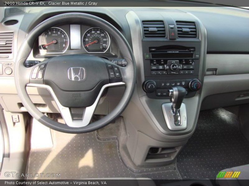 Glacier Blue Metallic / Gray 2010 Honda CR-V EX