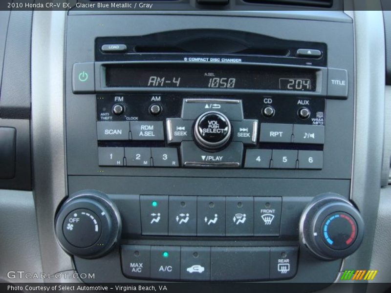 Glacier Blue Metallic / Gray 2010 Honda CR-V EX