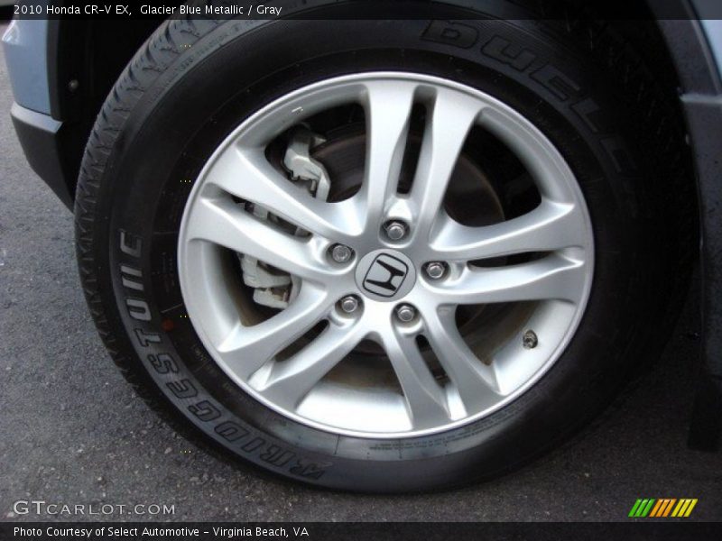 Glacier Blue Metallic / Gray 2010 Honda CR-V EX