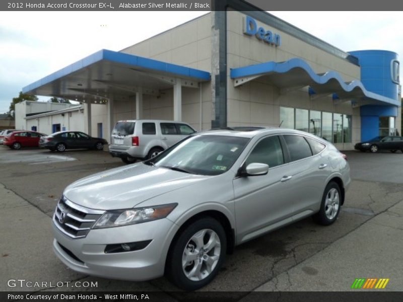 Alabaster Silver Metallic / Black 2012 Honda Accord Crosstour EX-L