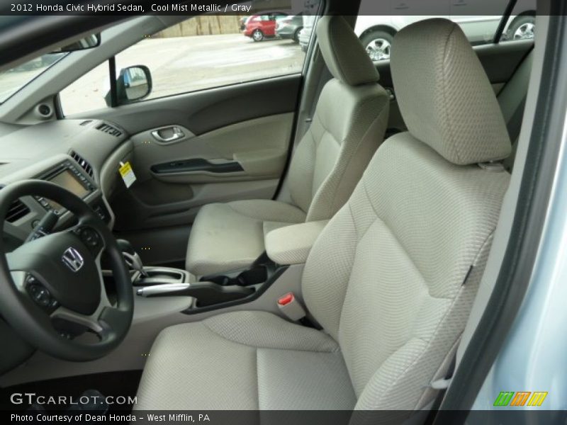  2012 Civic Hybrid Sedan Gray Interior