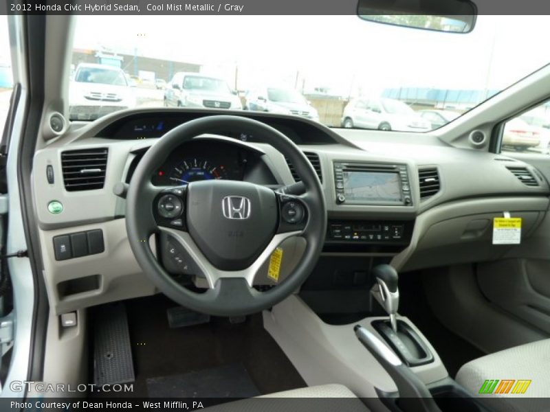 Cool Mist Metallic / Gray 2012 Honda Civic Hybrid Sedan