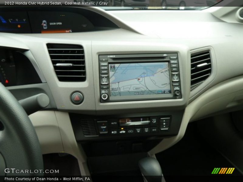 Cool Mist Metallic / Gray 2012 Honda Civic Hybrid Sedan