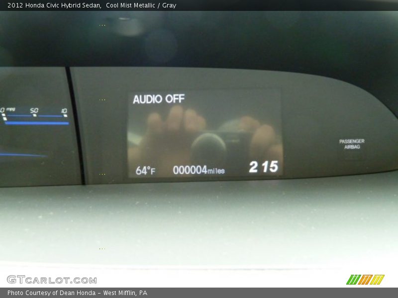 Cool Mist Metallic / Gray 2012 Honda Civic Hybrid Sedan