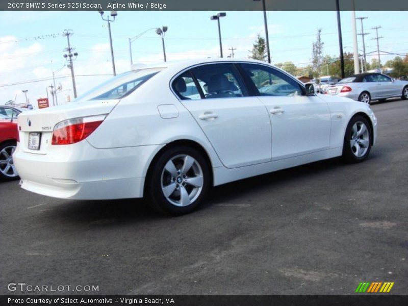 Alpine White / Beige 2007 BMW 5 Series 525i Sedan