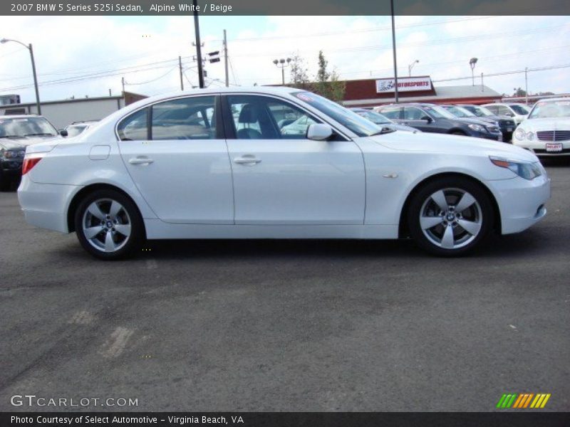 Alpine White / Beige 2007 BMW 5 Series 525i Sedan