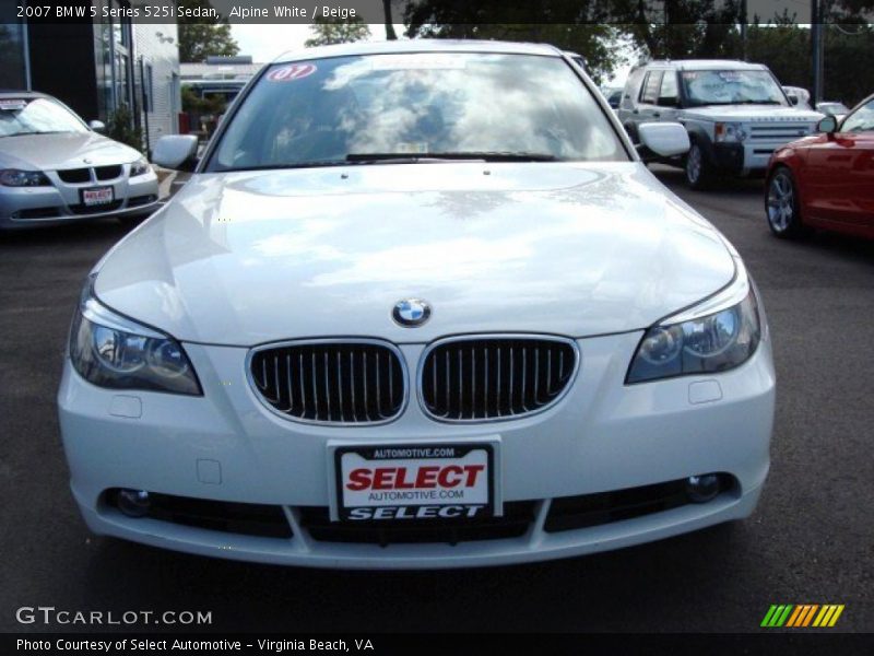 Alpine White / Beige 2007 BMW 5 Series 525i Sedan