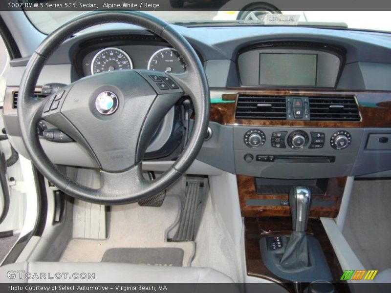 Alpine White / Beige 2007 BMW 5 Series 525i Sedan