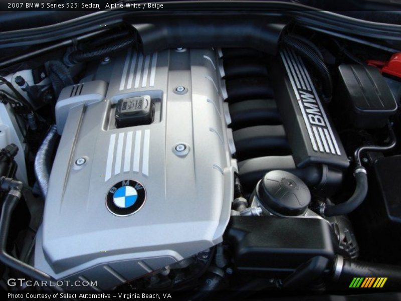 Alpine White / Beige 2007 BMW 5 Series 525i Sedan