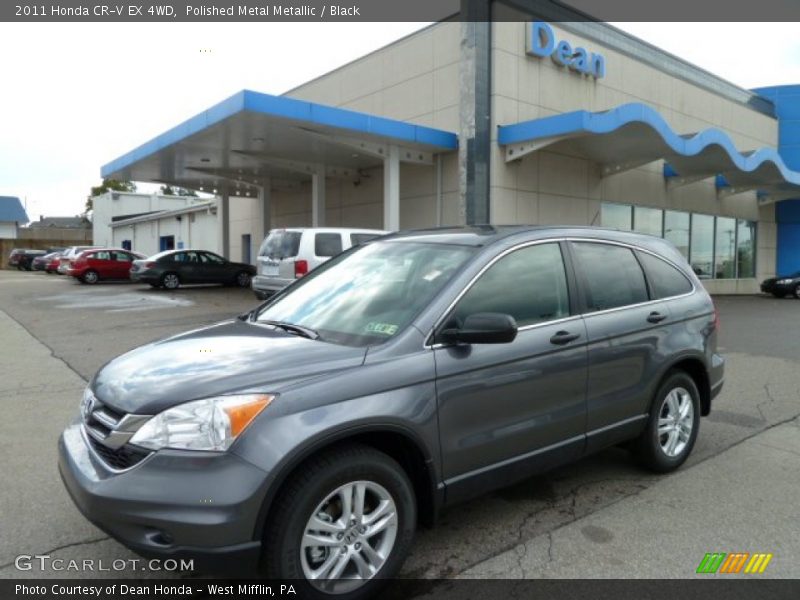 Polished Metal Metallic / Black 2011 Honda CR-V EX 4WD